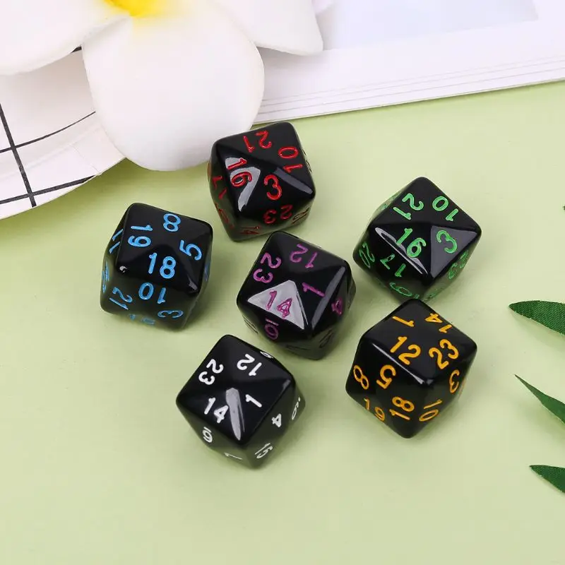 

6 Pcs/Set Game Dice 6 Sided D6 24 Points Table Games Desktop Polyhedral For Games Party Funny Play Creative Dices A0KA