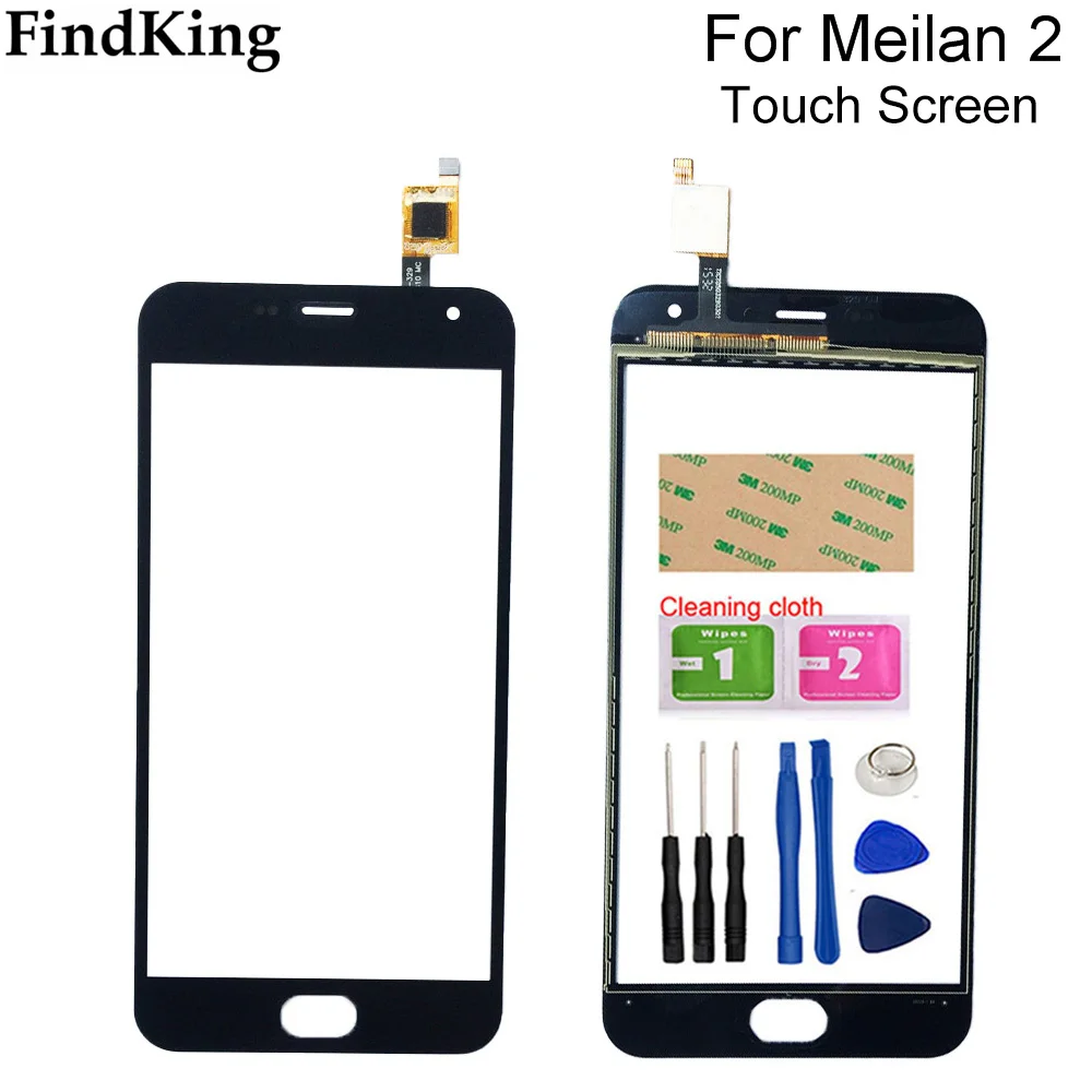 

Мобильный сенсорный экран для Meilan 2 M578i M2 Mini Сенсорная панель дигитайзер Переднее стекло сенсор сенсорный экран инструменты 3M клейкие салфе...