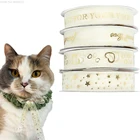 Лента для украшения торта, 50 ярдов, 25 мм, 1 дюйм, Подарочный букет на день рождения, украшенная Золотой любовью пряжа, цветок, собака, с изображением кошек пояс бантов для рукоделия