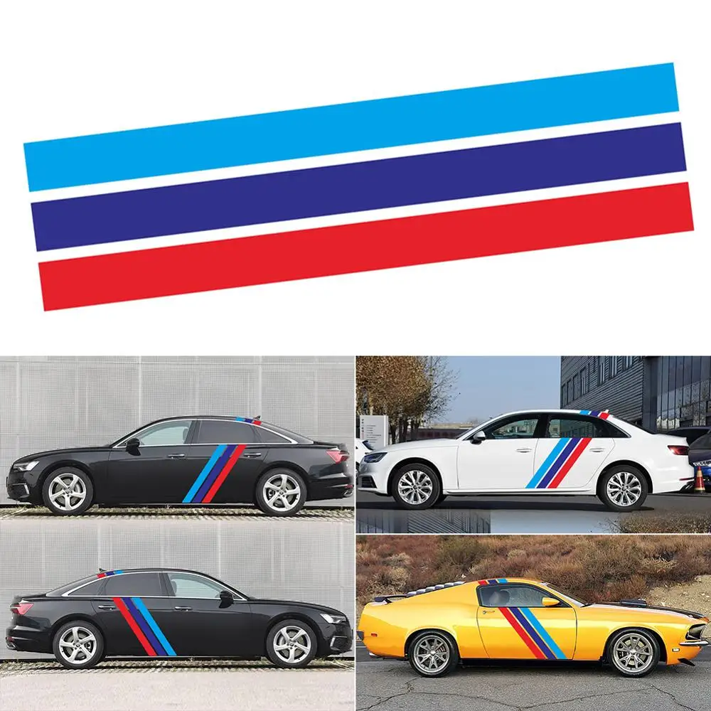 Автомобильные триколор линии индивидуальные тела дверь сторона виниловая