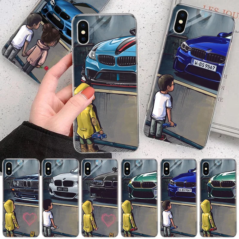 

Boy Girl See Sports Car Jdm Drift Soft Phone Case For IPhone 11 12 13 14 Pro MAX XR X XS Mini Apple 8 7 Plus 6 6S SE 5S Fundas