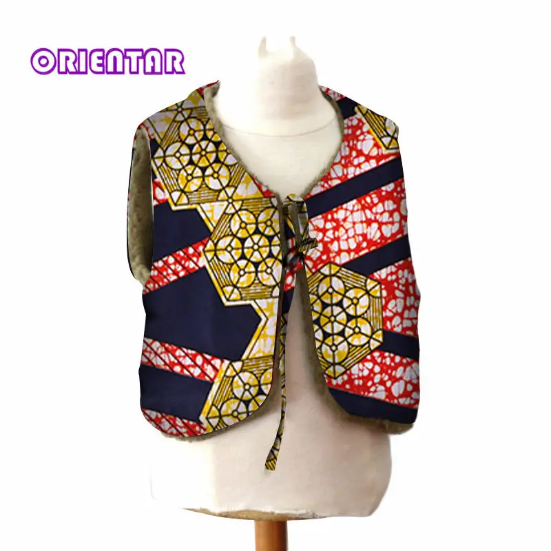 Одежда в африканском стиле Детская верхняя одежда Жилеты Зимняя теплая жилетка