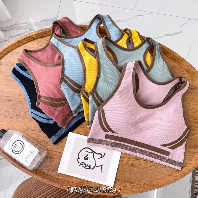 

Летний ударопрочный спортивный бюстгальтер, женское нижнее белье для бега, красивый жилет для занятий йогой, фитнесом, дышащий бюстгальтер ...