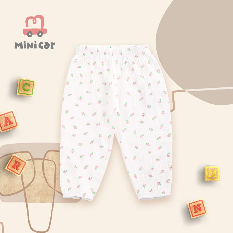 

New 2-5y 2022 Summer Solid Color Linen Children Ankle-length Pants for Baby Girls Pants Harem Pants for Kids Child
