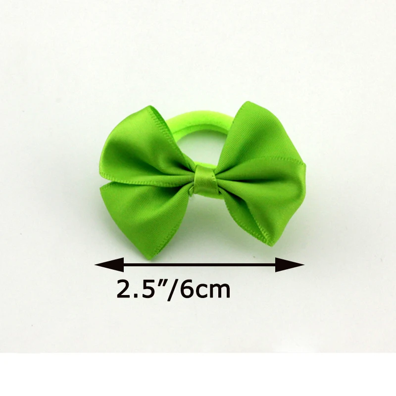 Cintas el&aacute;sticas para el pelo para ni&ntilde;a, lazos de 2,5 "con estampado liso, accesorios para el cabello, 20 unids/lote-3