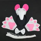 Детский костюм крысиной мыши, реквизит в виде животного, повязка на голову, бант, хвост, перчатки для фестиваля, косплея, дня рождения вечерние свадьбы