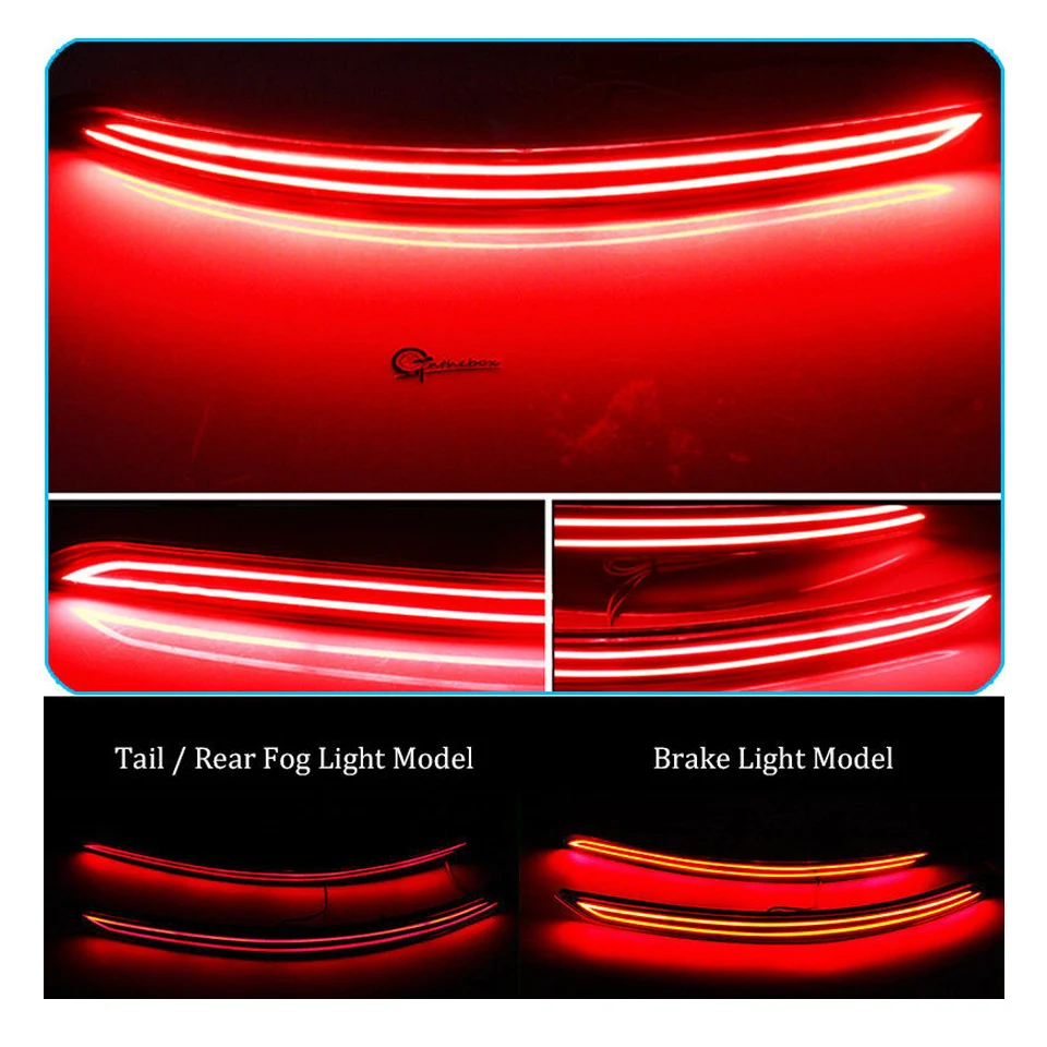 

2Pcs Car Warning Light For Hyundai Elantra 2016 2017 LED Rear Light Brake Lamp Taillight Back Fog Light Warning Light Reflector