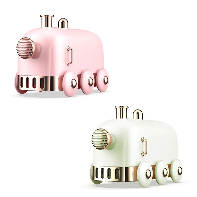

300ML Humidifier Retro Mini Train USB Aroma Air Diffuser Essential Oil Mist Maker Fogger With Color LED Light