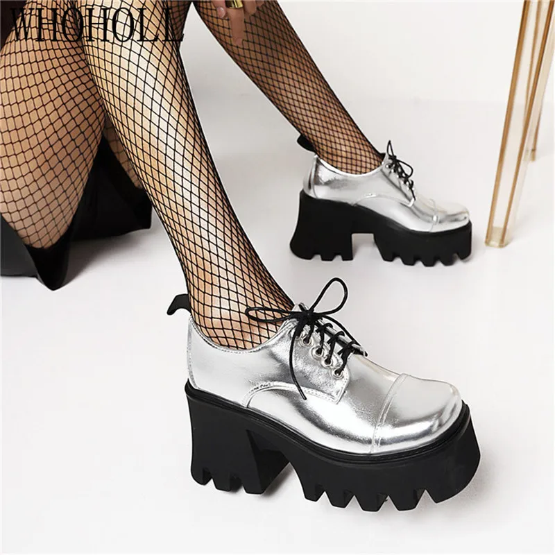 

2021 Brand New Sale Block Heels Buckles Heart Platform Black Gothic Girls Cosplay Lolita Mary Janes Pumps Shoes Women