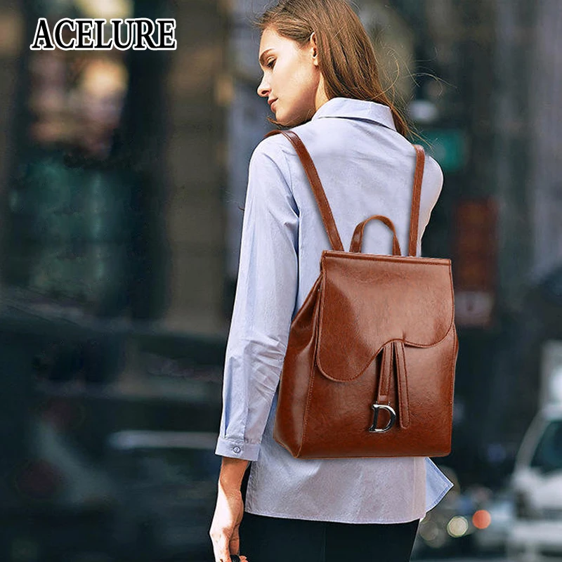 ACELURE, женские кожаные рюкзаки, женская сумка на плечо, Sac A Dos, женский рюкзак, винтажные школьные сумки для девочек, для путешествий, Новинка