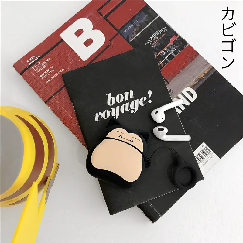 Милые корпусы гарнитурные с изображением медведя из мультфильма Snorlax Kabigon для Apple