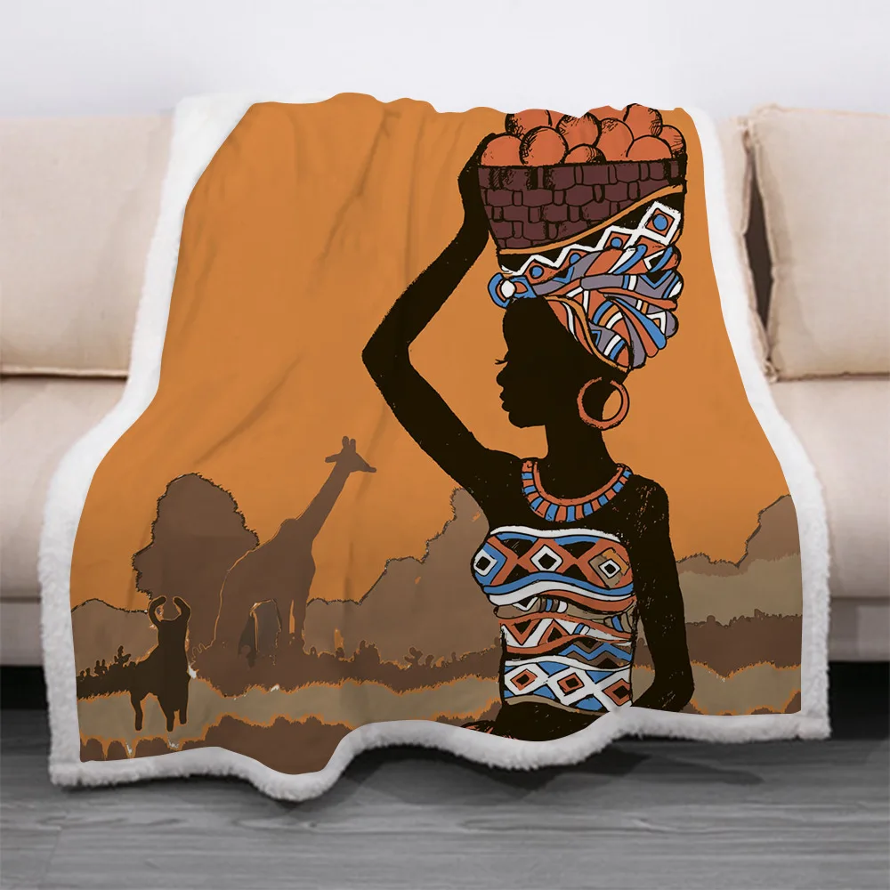 

Autumn and winter square blanket African women's dormitory thickened