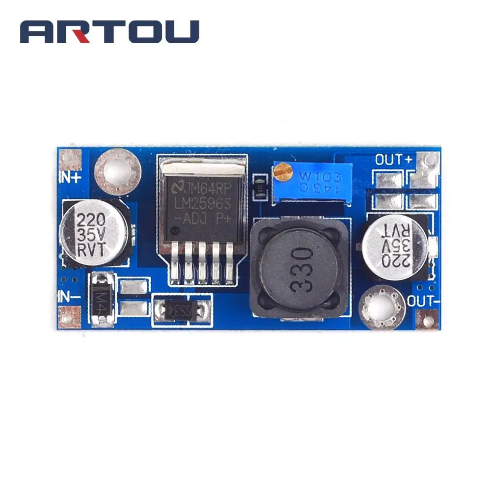 1 шт. DC понижающий модуль LM2596 высокоэффективный Регулируемый DC-DC питания