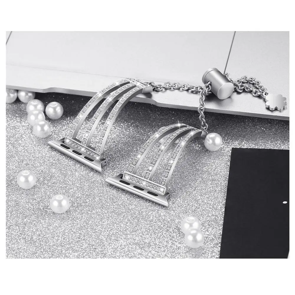 

Diamond Band for Apple Watch series 5 4 3 2 For Apple Watch band 40mm 44mm 38mm 42mm women iWatch bracelet stainless steel strap