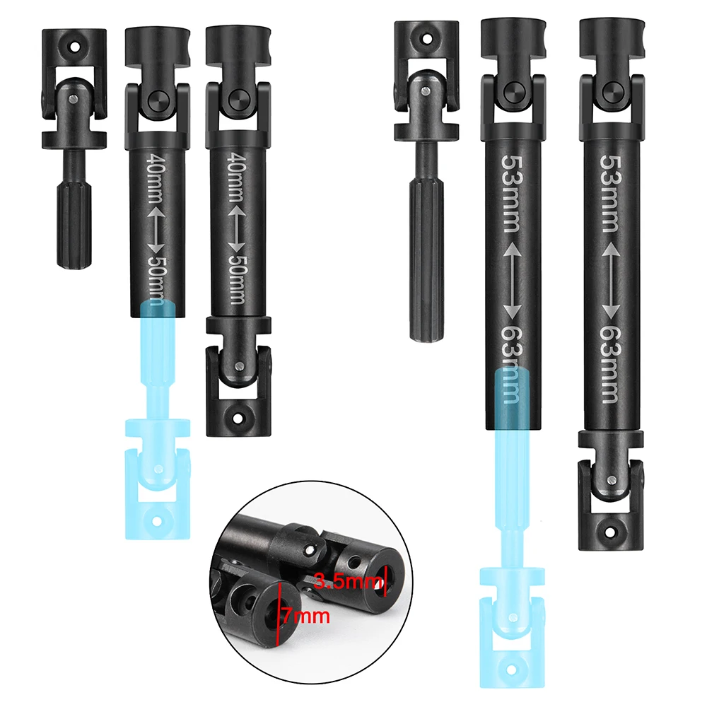 YEAHRUN-eje de transmisi&oacute;n de Metal para coche teledirigido, piezas de eje de transmisi&oacute;n para 1/24 Axial SCX24 AXI90081 AXI00001 AXI00002 RC Crawler-4
