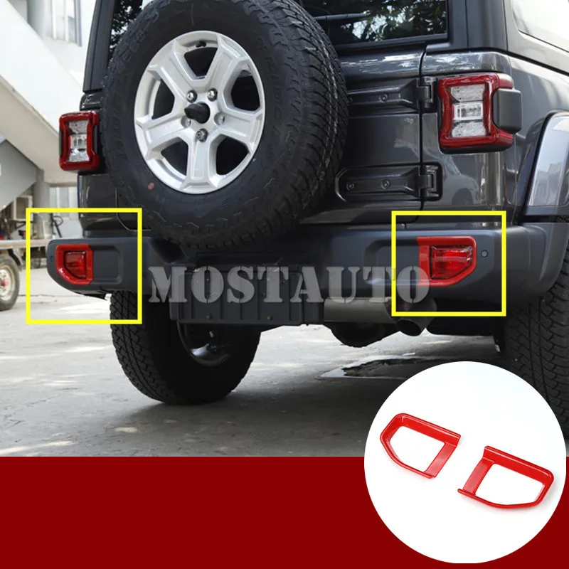 Для Jeep Wrangler JL ABS хромированный задний противотуманный фонарь накладка 2018-2019 2 шт.