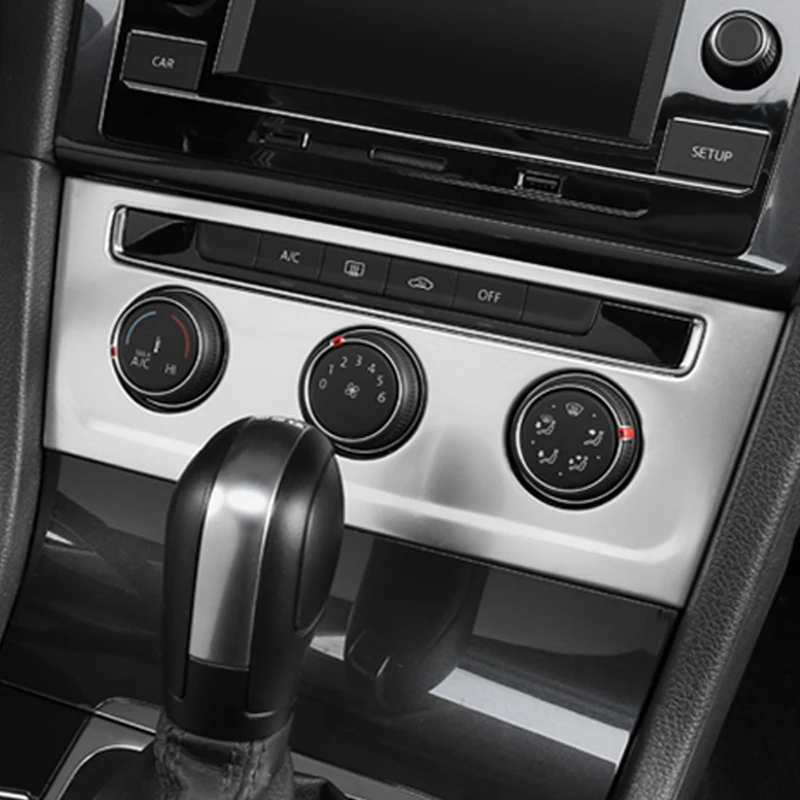 Carманго для VW Volkswagen Golf 7 Golf 7,5 MK7 2013- Автомобильная центральная консоль A/C панель накладка рамка наклейка хромированный аксессуар