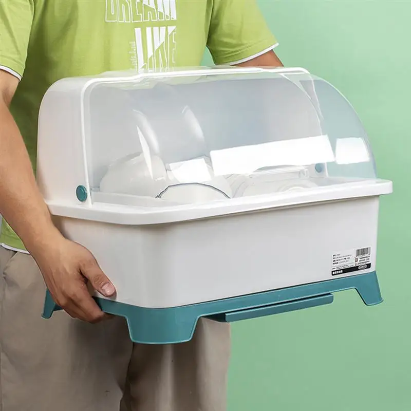 

1pc Small Tableware Drainer Box Kitchen Chopsticks Bowls Dish Drain Storage Box Rack Storage Cassette Cover Drain Shelf