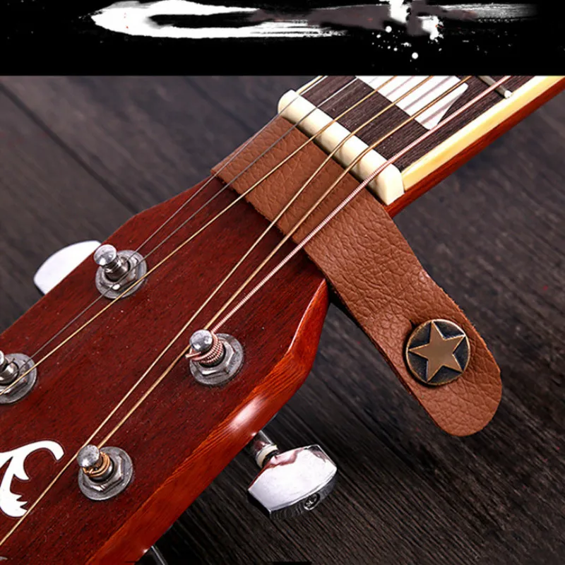 durable leder gitarre strap halter taste safe lock mit starken metall verschluss für akustische elektrische klassische gitarre zubehör free