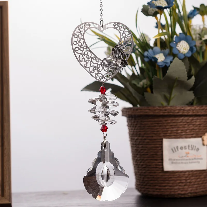 Ручная работа сердце Бабочка Ловец снов хрустальный шар призма кулон