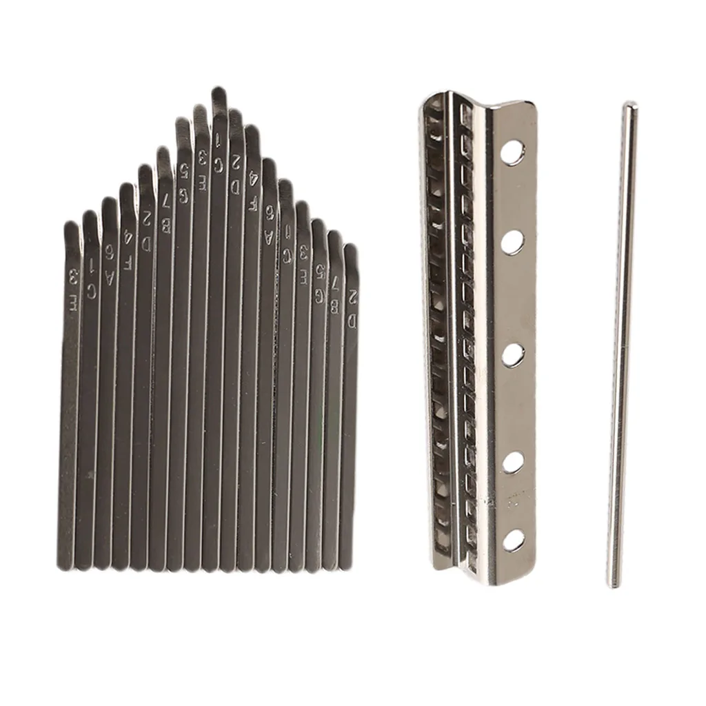 

Thumb Piano Bridge Saddle 17 Keys Set Kit for Kalimba DIY Spare Replacement Parts Guitar Accessories Luthier Tool