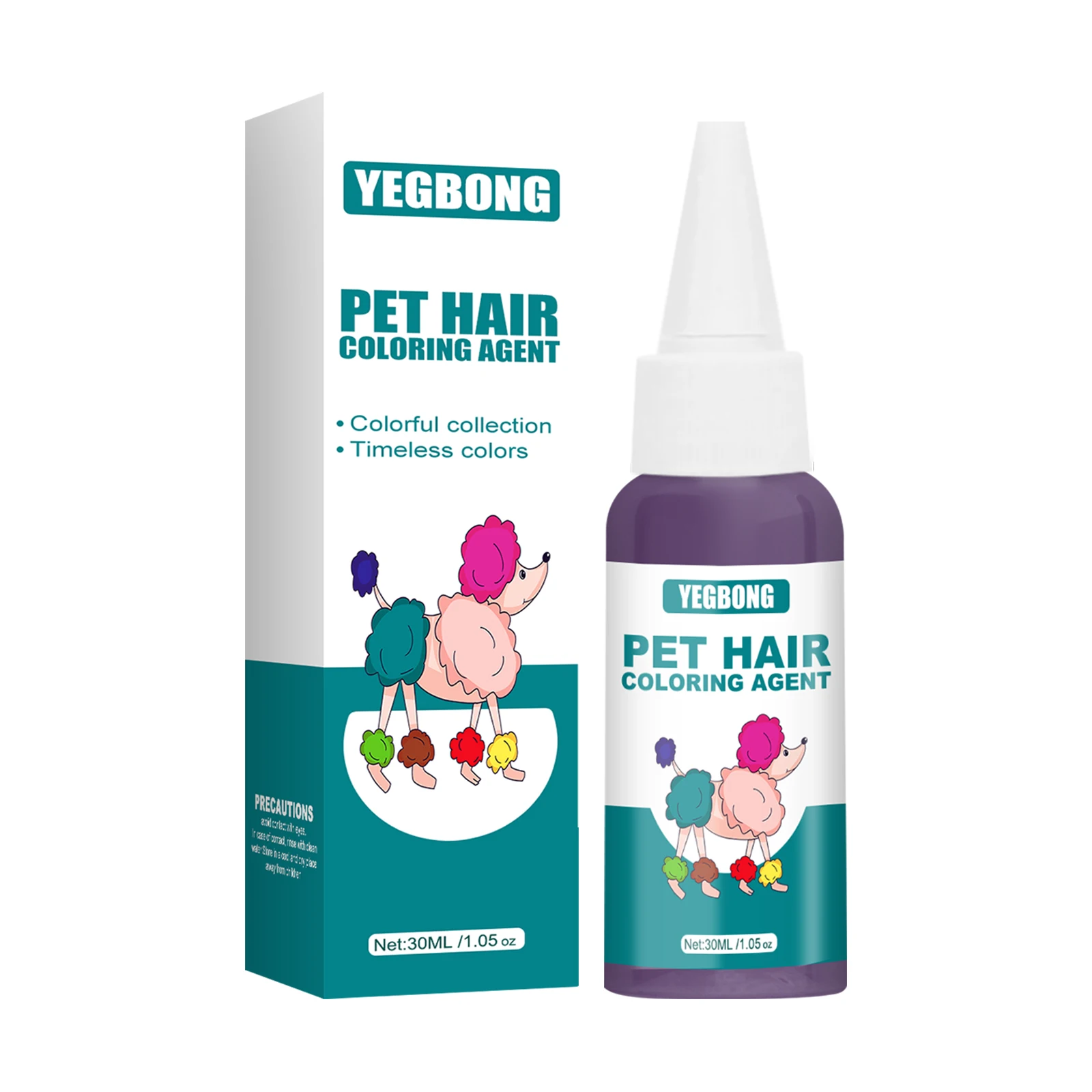 

​Pet Hair Dye Cream Animals Grooming Hair Coloring Dyes Pigment Agent Supplies For Pet Dog Cat Six Color Optional