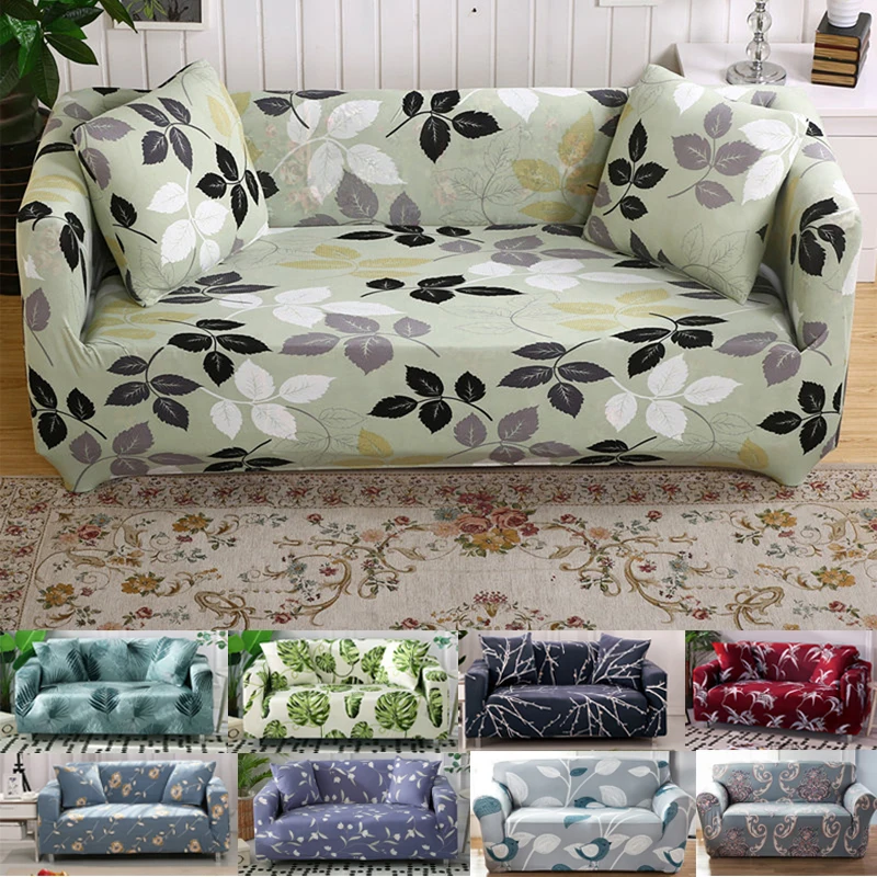 Чехол для дивана эластичный с принтом защита мебели полиэстеровый чехол 1/2/3/4
