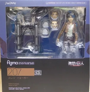 Экшн атака на фигурка Титан Эрен Ягер Figma 207 ПВХ игрушки Коллекционная модель для