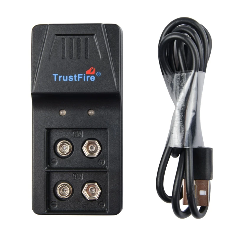 USB 9V 6F22 зарядное устройство 2 слота для 9V перезаряжаемый Li-lon и Ni-MH аккумулятор