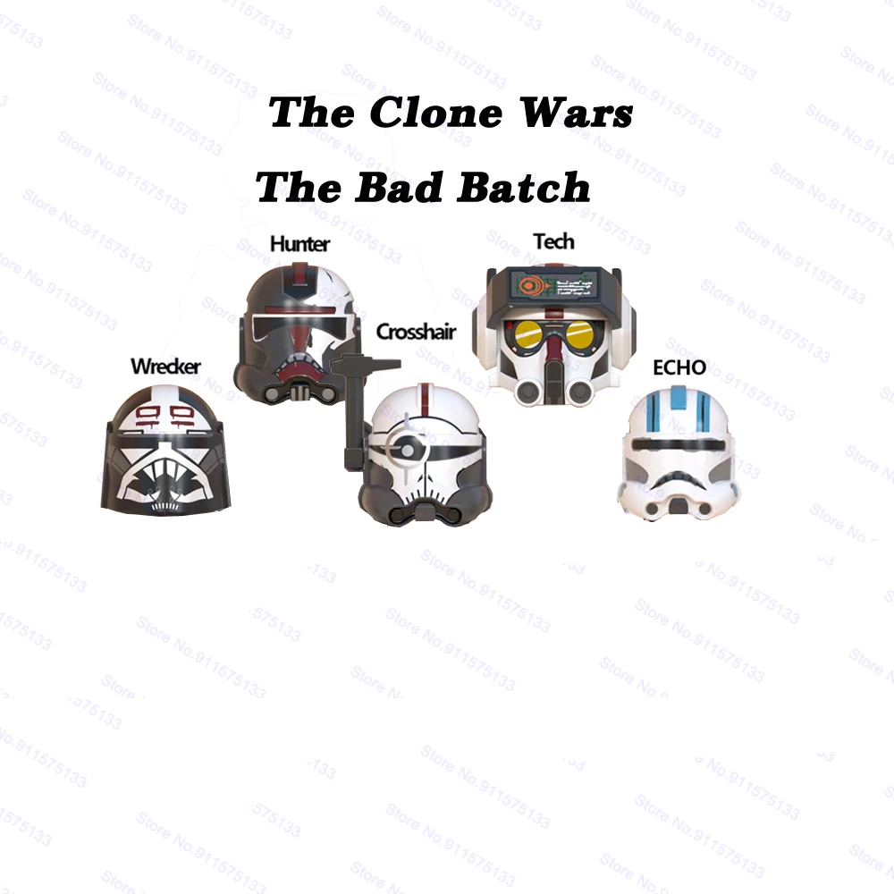 

Clone Wars The Bad Batch Troopers Hunter Crosshair Tech Wrecker Echo Building Blocks Brick Star Action Figure Wars Toy Kid