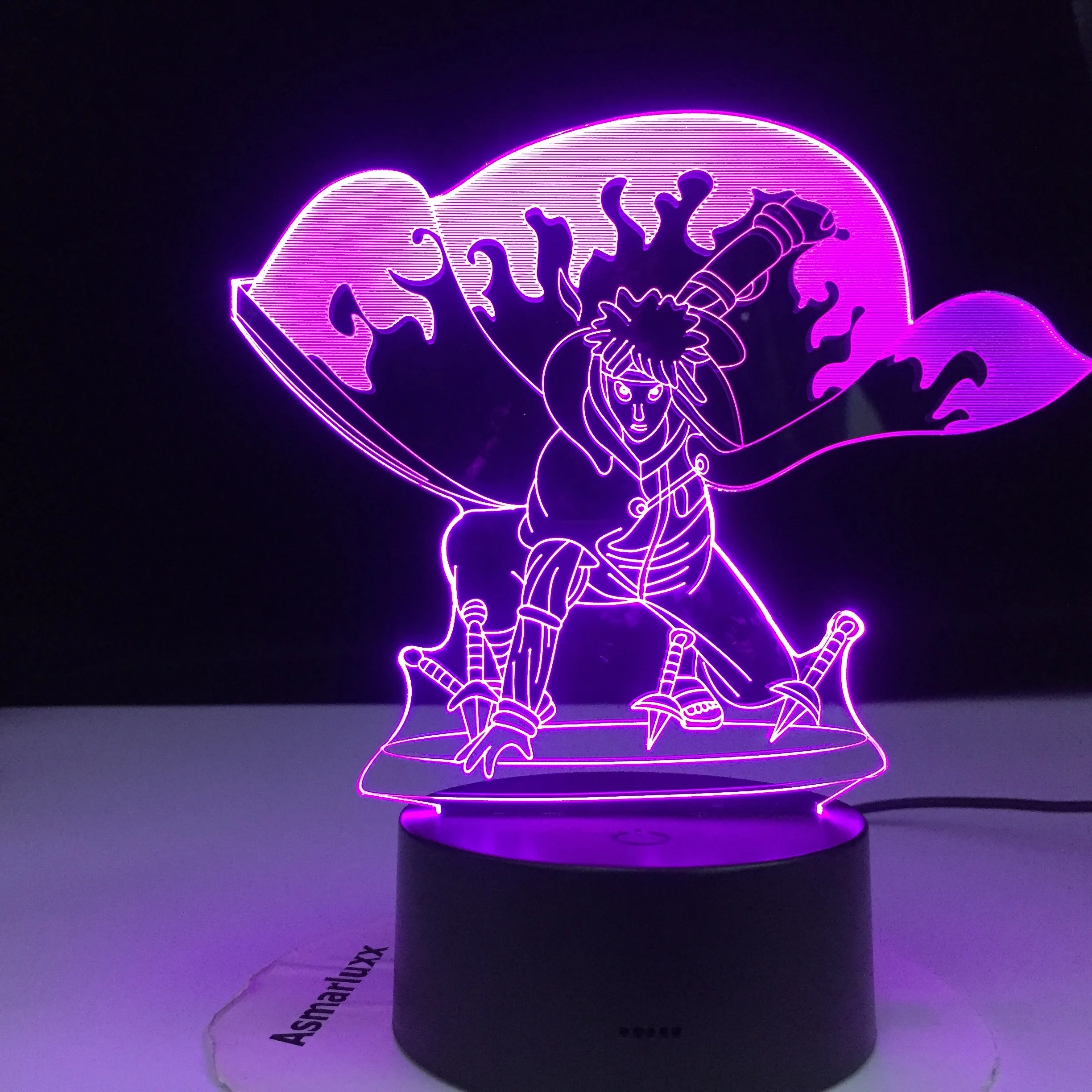 Японская манга наруто 3d лампа Minato Namikaze фигура атмосфера для детской комнаты