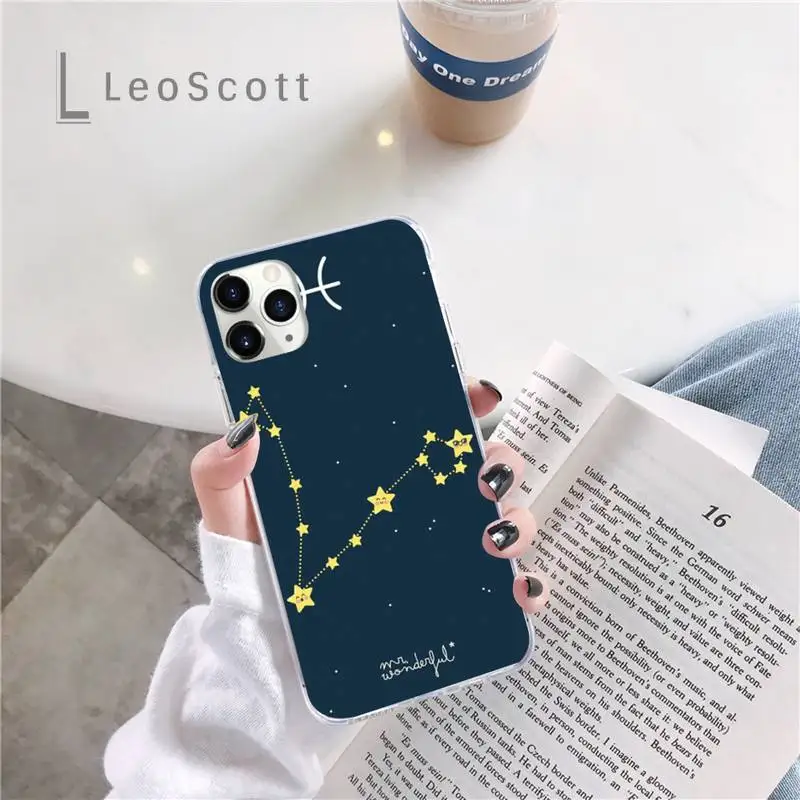 

constellations Pisces Phone Case For iphone 12 5 5s 5c se 6 6s 7 8 plus x xs xr 11 pro max mini