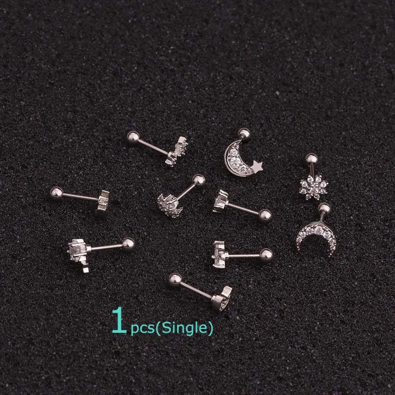 

1pcs Ear Tragus Cartilage Helix Daith Piercing 20G 6mm Length