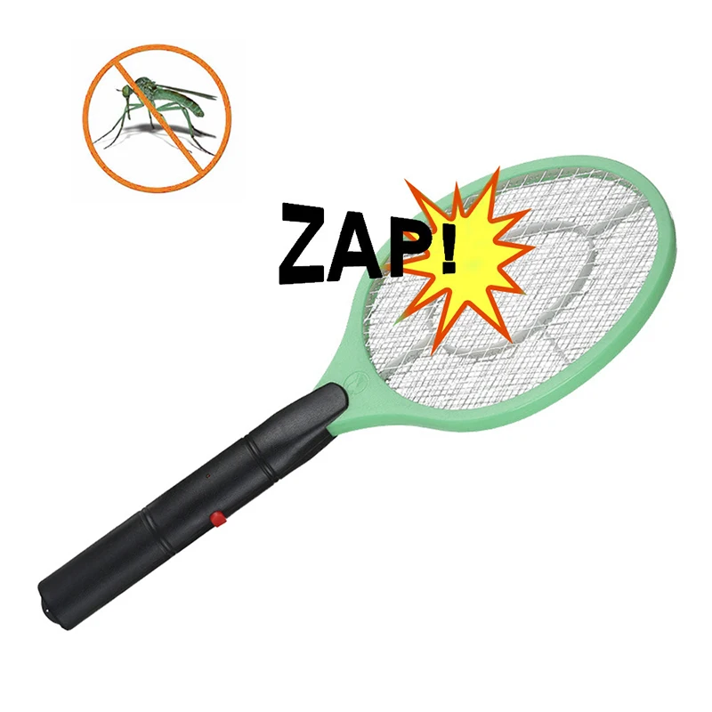 Electric Fly Swatter Home Mosquito Bug Zapper Kills Mosquitoes Safety Anti Mesh Cordless New Use AA Battery | Дом и сад
