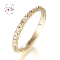 skm vintage diamond rings for women 14k yellow gold trendy engagement rings designer anniversary luxury fine jewelry