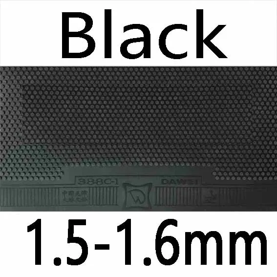 Black 1.5-1.6mm Dawei 388C-1 хорошо для матча-атаковать Средний Pips-Out Настольный теннис PingPong резиновый с губкой - Цвет: Black 1.5-1.6mm