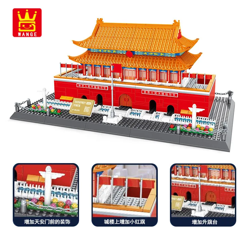 ABS Plastic Architecture Taj Mahal London Paris Town Bridge Small Building Blocks Children Assemble Bricks Kids Learning Toys