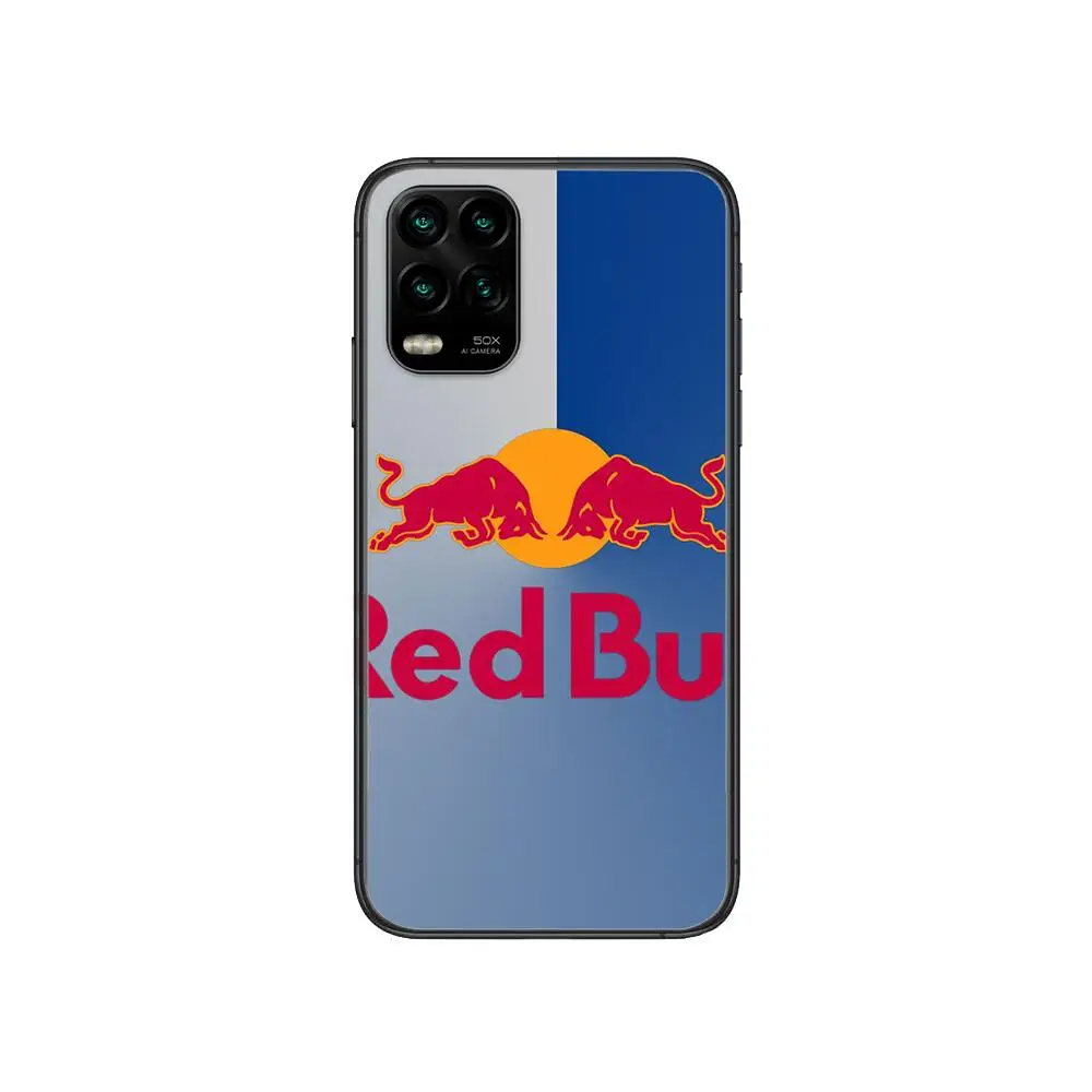

Energy Drink R-Red Bull cartoon Phone Case For XiaoMi Redmi Note 10 9S 8 7 6 5 A Pro T Y1 Anime Black Cover Silicone Back Pre