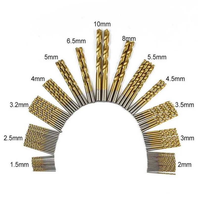 99 шт. домашний декор предназначение 1-10 мм Прямой Хвостовик HSS 4241 сверло для
