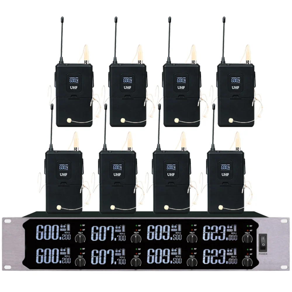 

UHF wireless microphone 8-channel handheld microphone for stage performance project KTV microphone family party microphone