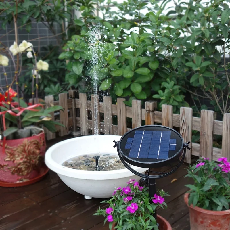 

9V 2W Solar Fountain Solar Panel Water Pump Fountain Submersible Solar Powered Brushless Water Pumps for Pond Garden