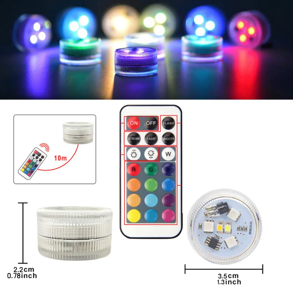 Улучшенный Водонепроницаемый погружной светодиодный светильник 3 8 см большие