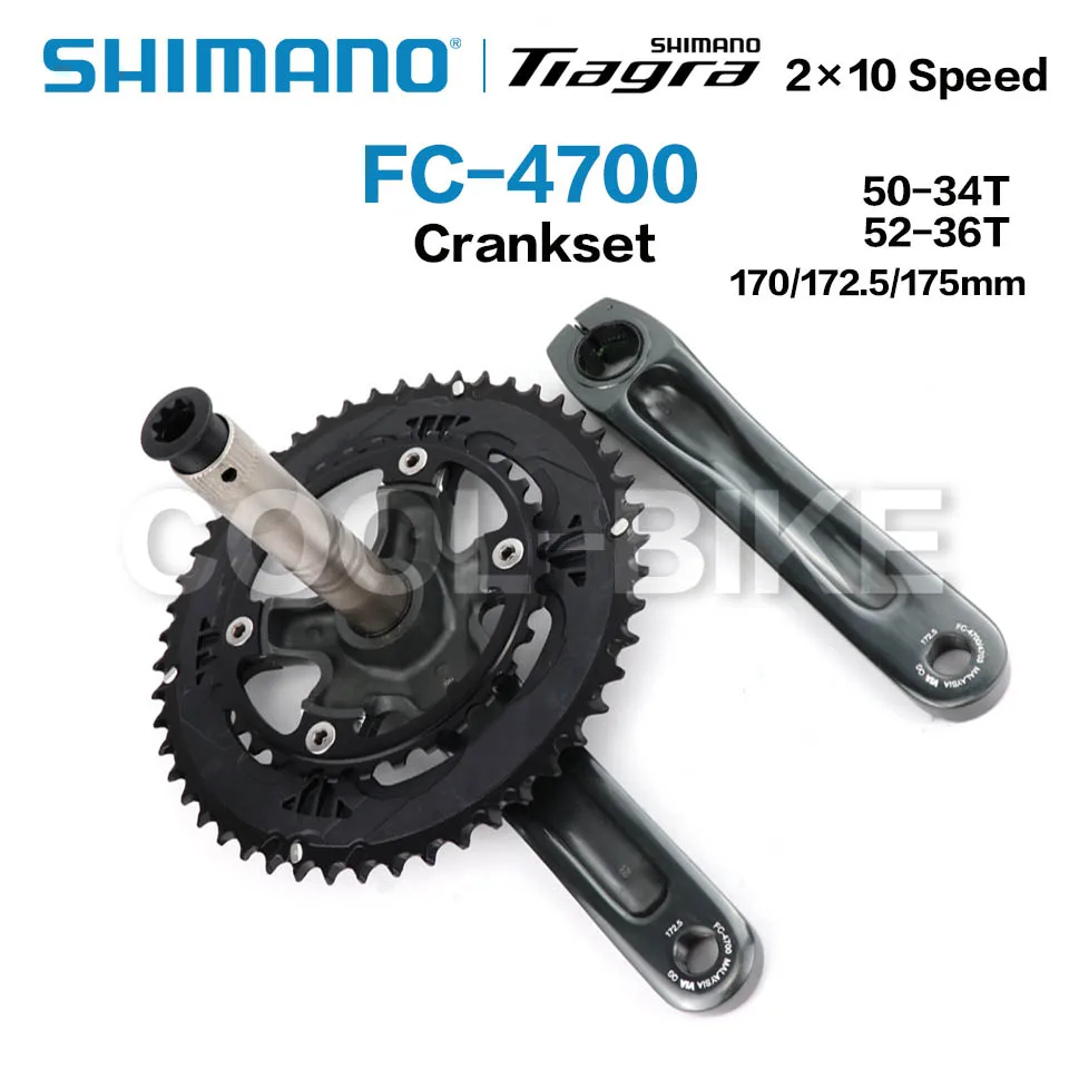 Shimano Tiagra FC 4700 шоссейный велосипед 2x10 скорость 50 34T 36 52T 165/170/172.5/175 мм HOLLOWTECH II