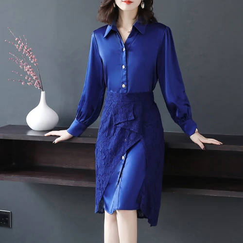 

Fragrance Luxury 2 Piece Set Women Lace Skirt Set Ensemble Femme 2 Piece Sets Womens Outfits Ensemble Femme Deux Pieces