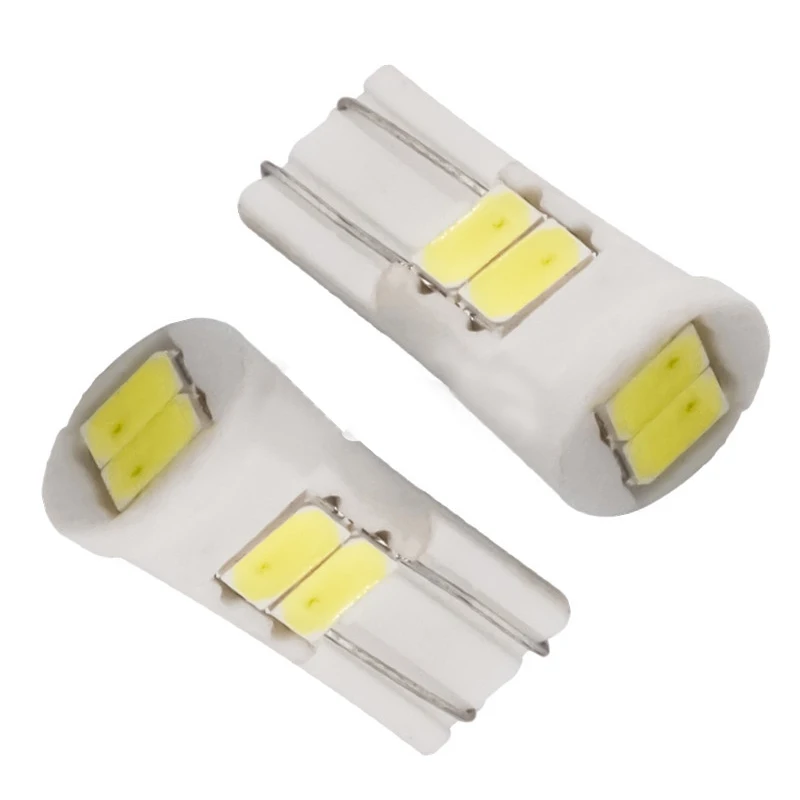 

10-100 шт. T10 5730 6SMD 194 168 с чипом, керамичессветильник, Автомобильные светодиодные лампочки для дверей, габаритные лампы постоянного тока, 12 В, бе...