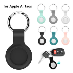 For Apple Airtags Liquid Silicone Protective Case Cover For Apple
Locator Tracker Anti-lost Device Keychain Protective Sleeve