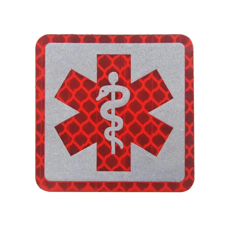 Медик светоотражающий заплата вышивки нарукавная нашивка Красный Крест