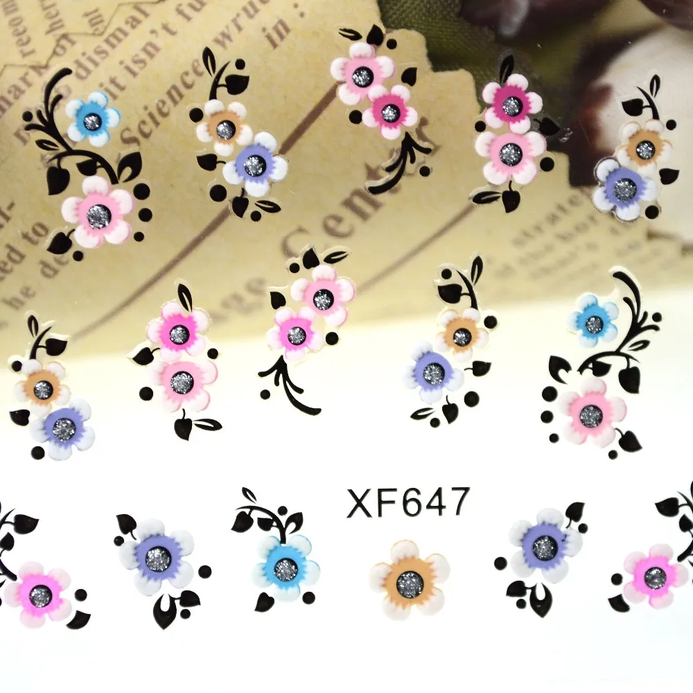 30 шт. 3D наклейки для ногтей цветы бабочки|stickers for cell phones|sticker diamondsticker protector |