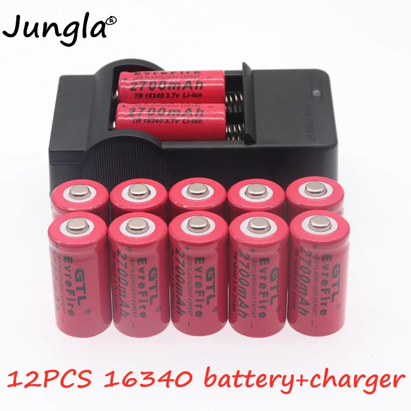 Новый 2700 мА/ч Перезаряжаемые 3 7 V Li-Ion 16340 батареи CR123A Батарея светодиодный фонарик