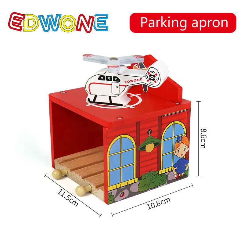 Деревянный поезд станция автомобиля игрушечный гараж магнитного слота моста